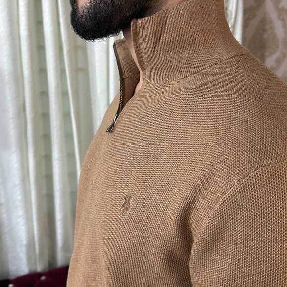 Knit Plain Sweater Polo - Picture 2 of 3